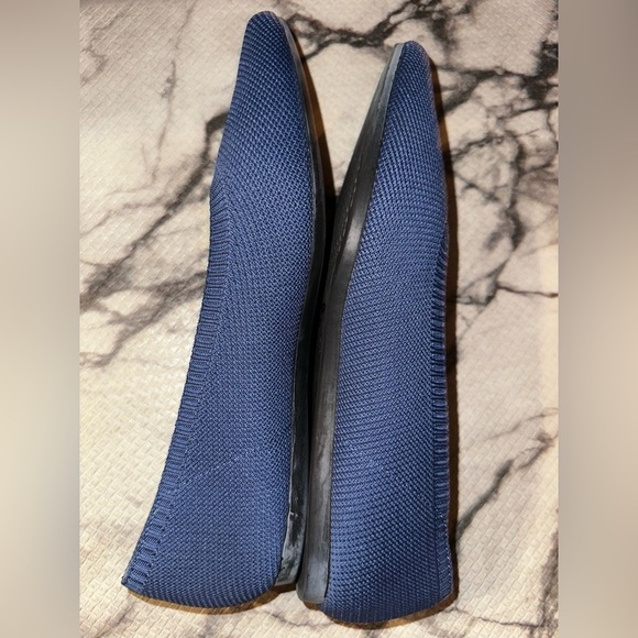 VIVAIA Blue Knit pointed Flats 38.5 office business contemporary - Picture 3 of 6